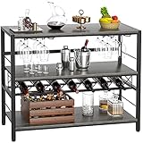 Ecoprsio Wine Rack Table, Modern Bar Cabinet with