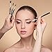 Beauty Kate Marble Makeup Brushes (Black), 10 PCS Makeup Brush Set Premium Face Eyeshadow Eyebrow Blush Contour Foundation Fluffy Crease Cosmetic Brush Set for Powder Liquid Cream