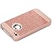 BENTOBEN Compatible with iPhone 4S Case, iPhone 4 Case, Sparkly Rhinestone Bling Cover Laminated with Luxury Shiny Synthetic for iPhone 4 4S, Rose Gold