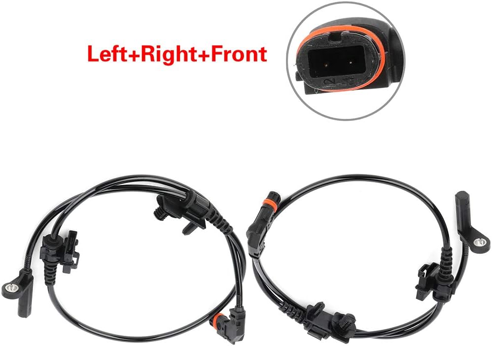 AINTIER 2PCS Left+Right+Front ABS wheel Speed Sensor Fit for 2005-2010 for Chrysler 300 2006 2007 2008 2009 2010 for Dodge Charger 2008 2009 2010 for Dodge Challenger 2005-2008 for Dodge Magnum