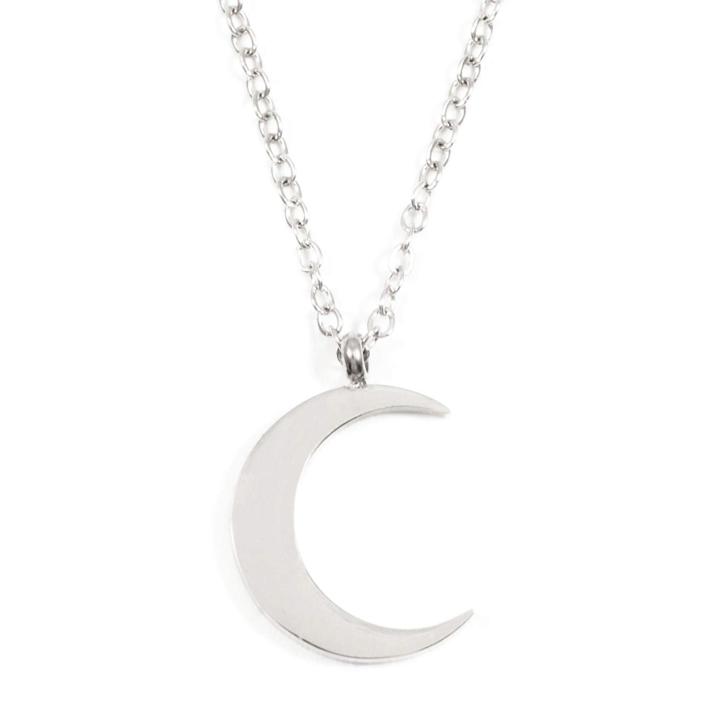 Delicate Crescent Moon Pendant Necklace 