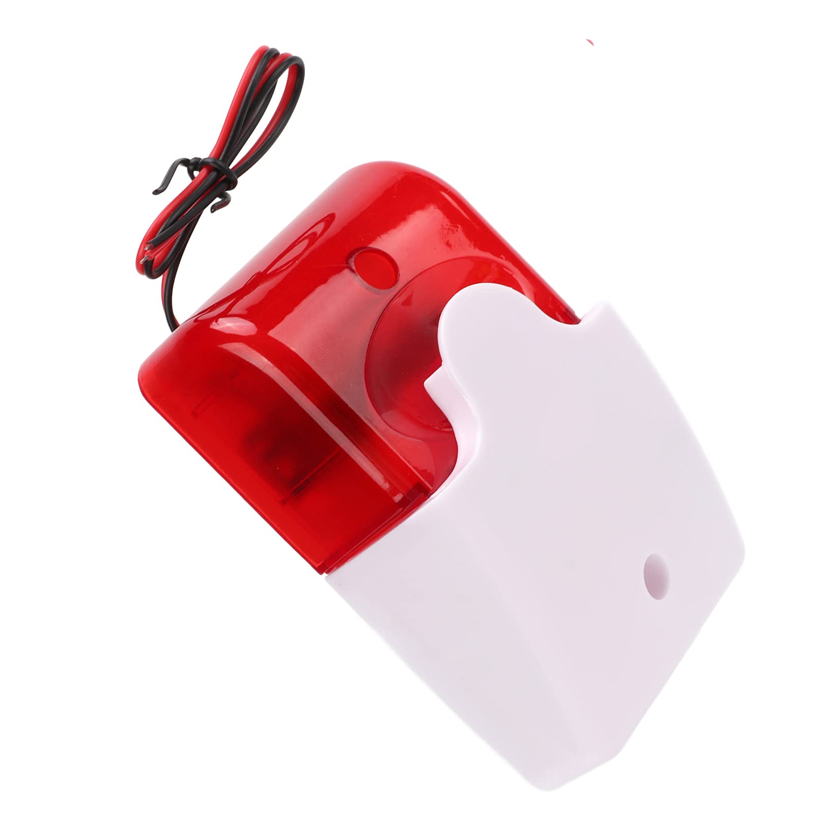 Security Warning Light, Audible and Red Light Flashing Alarm Impact Resistant, 110dB Siren and 150 Times/min Flashing, Volume Adjustable(24V)