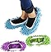 GPCT Unisex Multifunctional [Microfiber] Chenille [Washable] Mop Shoe Cover/Slippers. Perfect for Cleaning Dust, Dirt, & Pet Hair! [2 Pieces]- Green