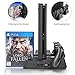 Vertical Stand for PS4/PS4 Slim/PS4 Pro – Cooling Fan with PS4 Charger Controller Charging Station with Game Storage (Black)thumb 1
