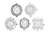 Souarts Mixed Decorative Pattern Quartz Watches Faces Pack of 5pcs