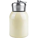 10oz/300ML Small Thermal Mug Leak Proof Vacuum Flasks 304 Stainless Steel Cold and Hot Thermal Flask for Kids Women Office Lunch Coffee Milk Tea (Beige)