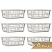 TrueCraftware Set of 6 Medium White Storage Baskets - 11-1/4