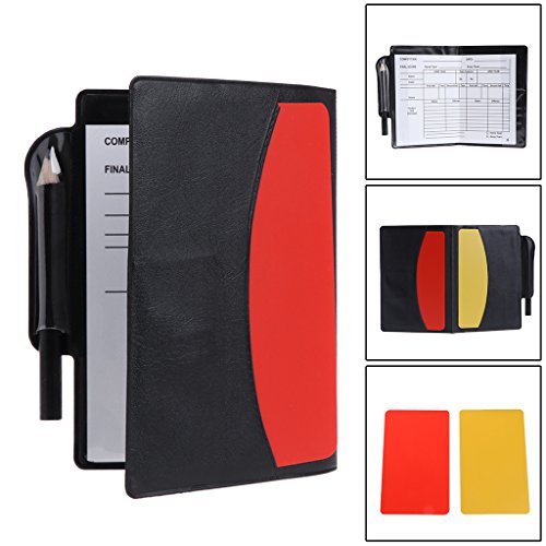 image for UJuly Football Soccer Penalty Card Referee Wallet Notebook with 1 Red 