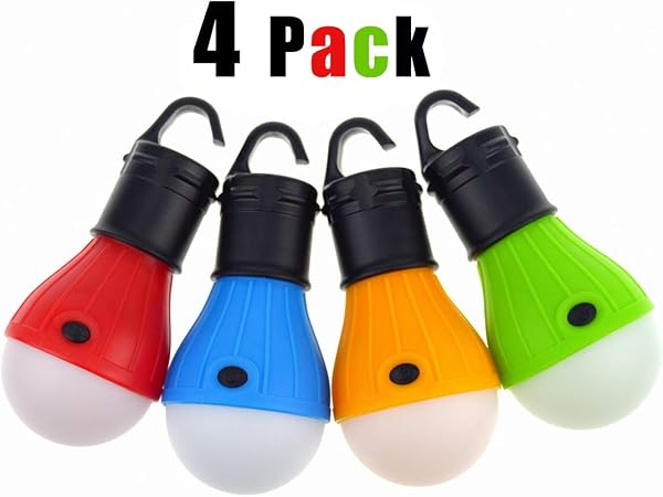 Amazon.com: F-Stars Portable LED Lantern Tent Light Bulb 4 Pack for