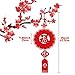 Boao 4 Pieces Chinese New Year Decorations Hanging 2021 Fu Chinese Festival Wall Ornament with Chinese Knot Pendant Year of The Ox Good Luck Ornaments for Home Office Restaurant Decor