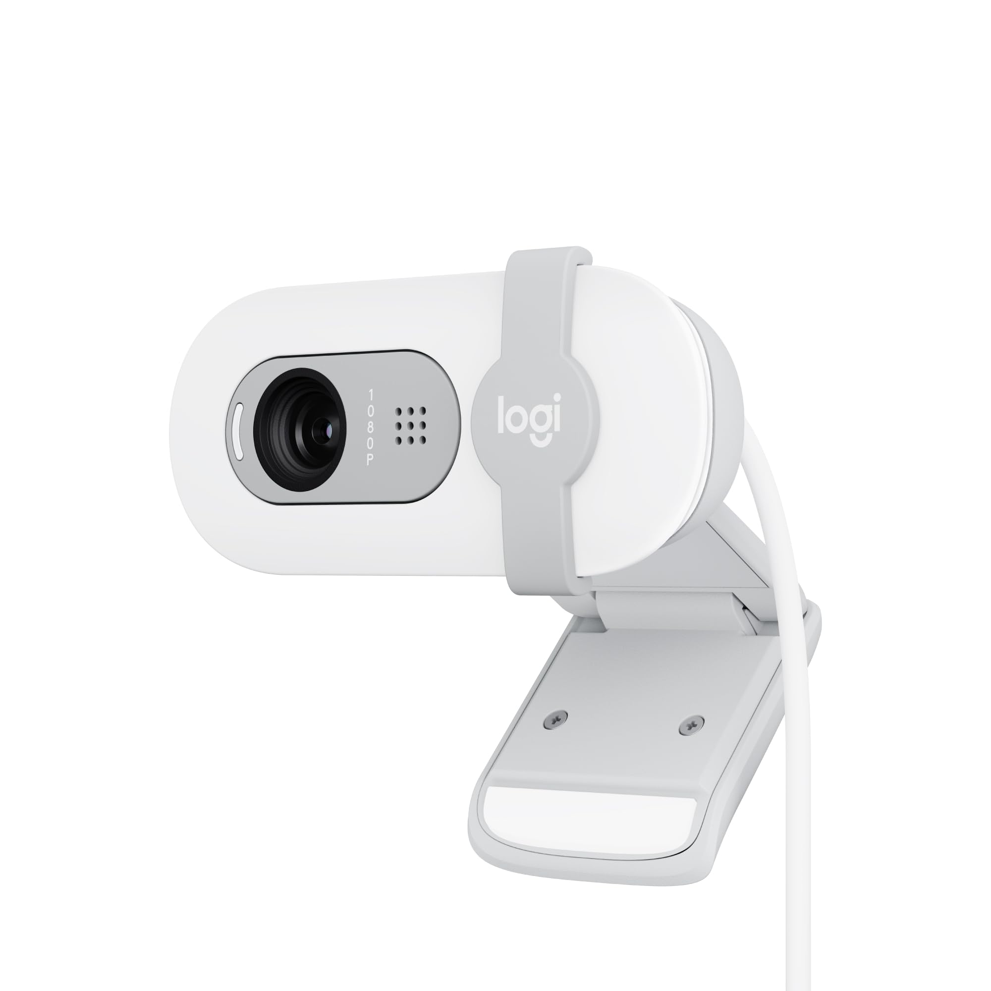 Logitech Brio 100 Webcam Full Hd Pour Réunions/Streaming, Équilibre Auto De L'Éclairage, Micro Intégré, Volet De Confidentialité, Usb-A, Pour Microsoft Teams, Google Meet, Zoom - Blanc