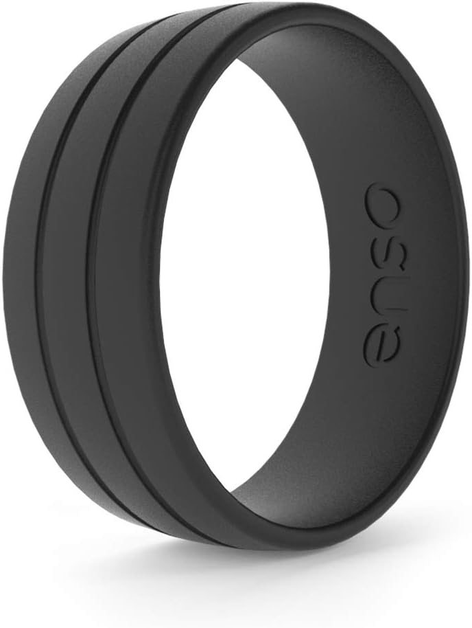 Ultralite Silicone Wedding Ring – Men’s Hypoallergenic Wedding Band – Comfortable Band for Active Lifestyle - Medical Grade Silicone – 1.27mm Thick Band