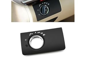 Goodithy Compatible with Mercedes Benz ML GL W164, Front Headlight Control Switch Button Cover, Interior Headlamp Head Light Switch Panel Trim Accessories Replacement (Model A)