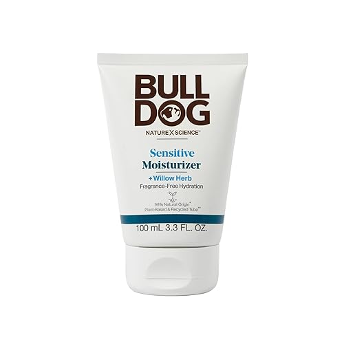 BULLDOG Mens Skincare and Grooming Face Moisturizer Fragrance Free, Sensitive, 3.3 Fluid Ounce