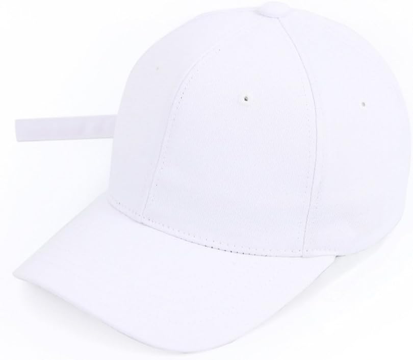 Muan Company Black White Long Strap Cotton Baseball Cap G-Dragon Hat