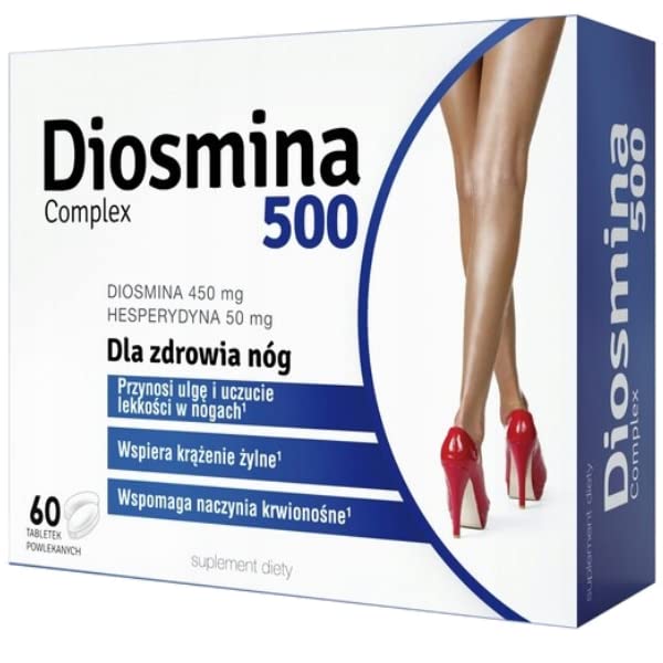 DIOSMINA COMPLEX 60 tablets - Micronized Diosmin Hesperidin Rutin Butcher's Broom extract - Anti Cellulite Action Spider Varicose Veins Haemorrhoids Piles Heaviness Swollen Leg Pain Relief Natural Treatment NEW