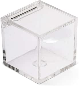 50 CAJAS DE CUBO 5x5x5 cm plexiglás transparente varón CONFETI
