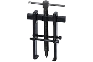 Hypertune Universal 6inch Two Jaw Pilot Bearing Gear Puller Bearing Gear Remover Tool Carbon Steel Adjustable Pump Pulley Remover Hand Tool Removal Kit Straight Type, 6inch(55*90mm)