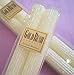 8 Inch Natural Beeswax Glitter Candles, White Lotus Color, Boxed Set of 2 Candles