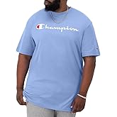 Champion Mens T-Shirt, Cotton Midweight Men's Crewneck Tee, T-Shirt for Men, Script (Reg. Or Big & Tall) T-Shirt