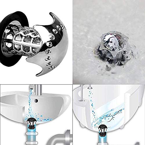KRISMYA 2 Pack Sink Strainer Bathtub Drain Hair Catcher Bathtub Drain Protector,PVC Made and Match Drain Sizes from 1.46-1.79 Inch,Drain Hole Filter Trap - Thumbnail 2