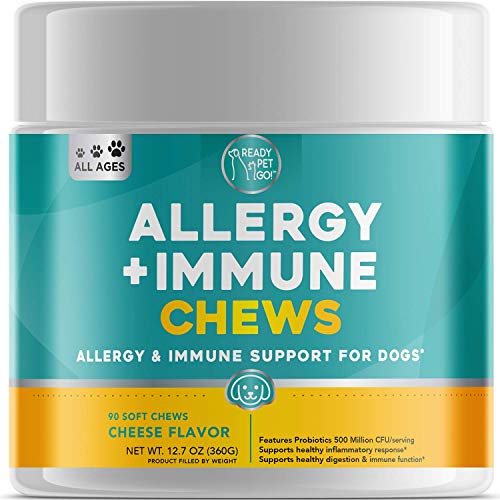 Ready Pet Go! Allergy Immune Supplement for Dogs with Itch Relief & 90