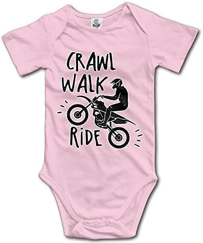 Funny Motorcycle Off-road Race Newborn Unisex Boys Girls Short Sleeve Bodysuit Outfits