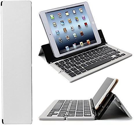 Foldable Aluminium Bluetooth Keyboard for Huawei MediaPad M3 Lite 8.0 – F18 Silver