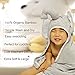 Baby Toddler Towels with Elephant Hood for Kids - Large Soft Gray Organic Bamboo Babies Blanket with Washcloths