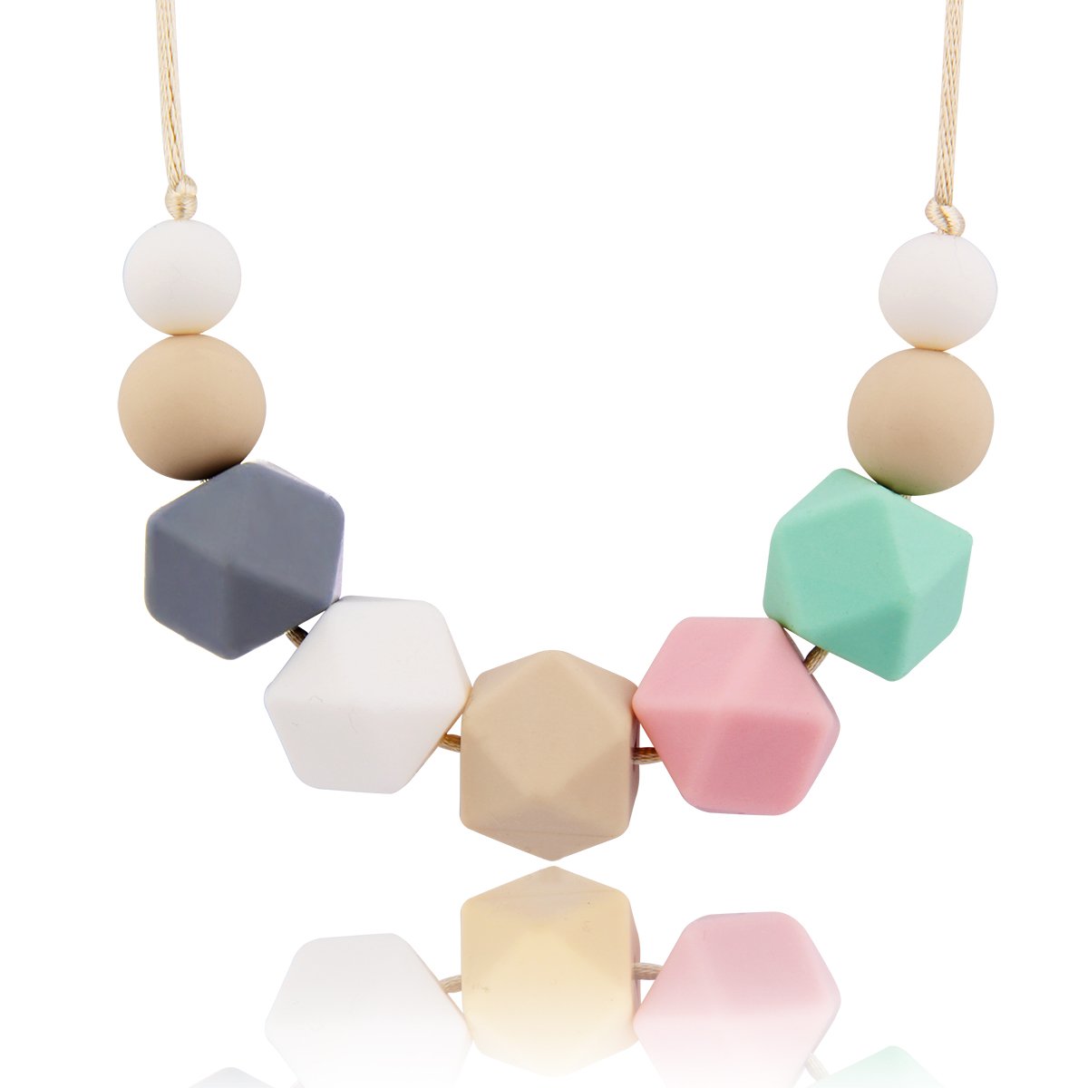 KEFU Collar Mordedor de Lactancia para Bebé Mordedor BPA libre Silicona Antibacetriana