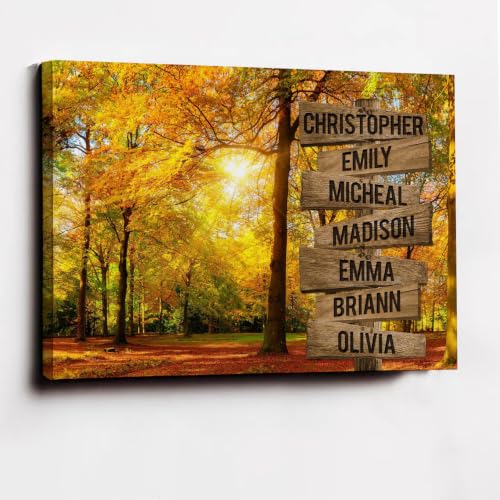 Personalized Family Street Sign Canvas, Custom Vintage Style Canvas with Family Name, Personalized Wall Art with Name, Christmas Poster for Loved Ones #02 at Amazon