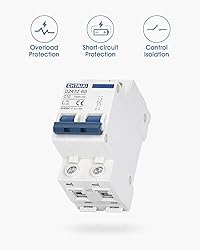 CHTAIXI DC Miniature Circuit Breaker, 2 Pole 1000V