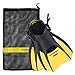 U.S. Divers Divers Trek Travel Fin with Mesh Carrying Bag FA330O0701M Yellow with Mesh Bag Medium (Men's 7-10, Women's 8.5-11.5)