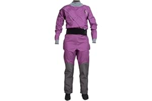 Dry Suit For Women With Latex on Neck and Wrist Gasket Paddling Drysuit 4-Layer Breathable Waterproof Fabric Kayak Drysuit