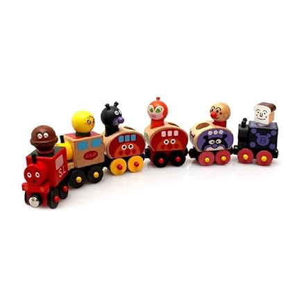 IJARP 6Pcs Wooden Magnetic Train Toy Educational Developmental Toys for Kids and Toddlers