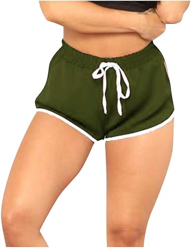 elastic waist gym shorts