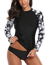Taylover Rash Guard Camisa de baño de manga larga para dama Rash Guard Swimwear Swim Top