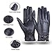 Women Winter Waterproof Leather Gloves for Driving Texting Touch Screen Gloves