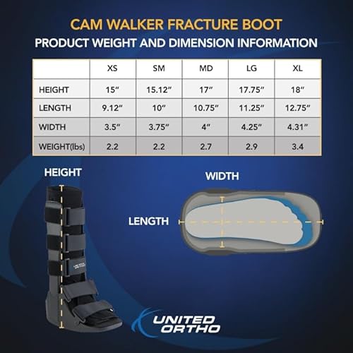 United Ortho Cam Walker Fracture Boot, Medium, Black in Bahrain