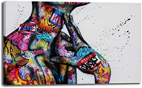 Street Art Banksy Body Graffiti Street Art Wall Artworks Print On Canvas For Living Room Office Bedroom Home Decor
