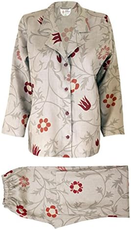 Armani International Linen Pajamas Set Large, Safari-Floral