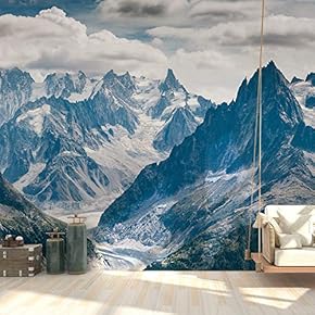 Wall Mural Magnificent Mountain View Removable Wallpaper Wall Sticker for Bedroom Living Room - 66x96 inches