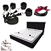 Fetish Bed Restraint Kit for Sex,Sex Straps BDSM Toys Sets with Hand Cuffs Ankle Cuff Bondage Tie up Handcuffs Mattress Harness Things Sex Play Game for Couples Women Men