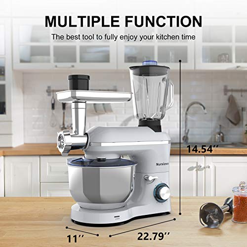 Nurxiovo 3 in 1 Stand Mixer Commercial Multifunctional Food Electric