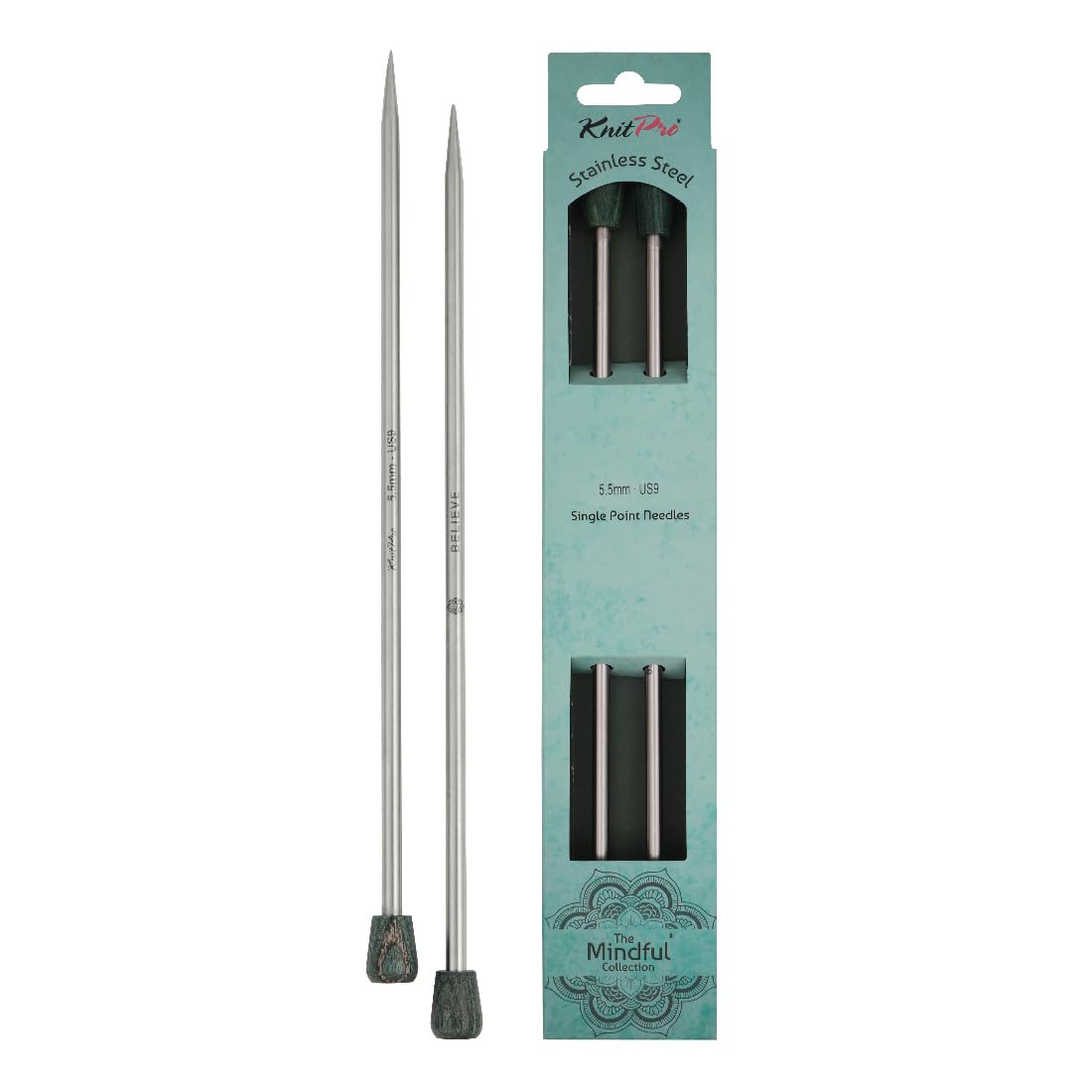 KnitPro The Mindful Collection Single Pointed Needles 16" (40cm) | Size 5.5mm