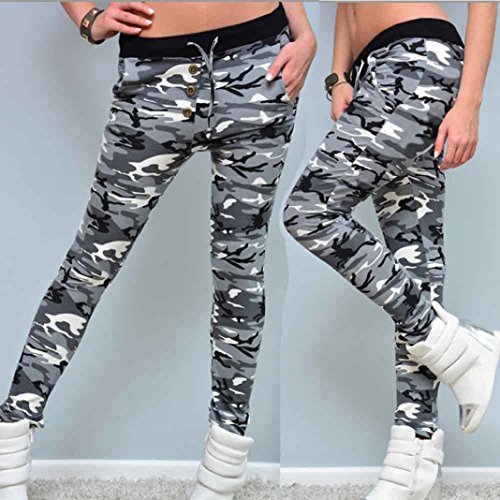 image for Leedford Women Yoga Leggings Running Compression Tights Camouflage Spo