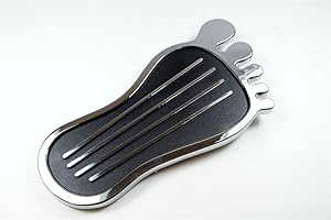 Motornets Universal Barefoot Chrome Gas Throttle Pedal Cover Street Rod Hot Rod Kustom Vintage Retro Classic