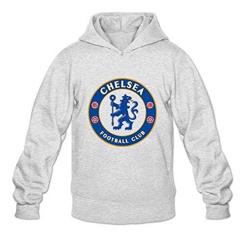 WYBU Men's Chelsea Long Sleeve Hoodies Sweater Size M Ash,100% Cotton