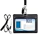 Wisdompro 2-Sided PU Leather ID Badge Holder with 1 ID Window and 1 Card Slot and 1 Piece 23 Inch Adjustable Polyester Detachable Neck Lanyard Strap (Holds 3 to 4 Cards) - Black (Horizontal)