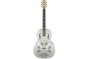 Gretsch G9221 Bobtail Round-Neck Acoustic and Electric Steel Body Spider Cone Resonator Guitar (Weathered ‘Pump House Roof’)